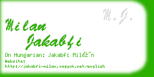 milan jakabfi business card